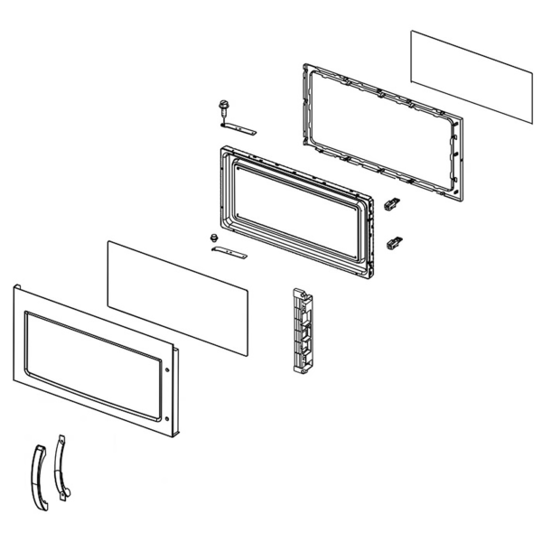 Whirlpool Microwave Part # W11678109 - Door - Genuine OEM Part